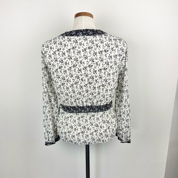 Madewell V-Neck Peplum Top | Clipdot Branch Floral - Picture 6 of 7